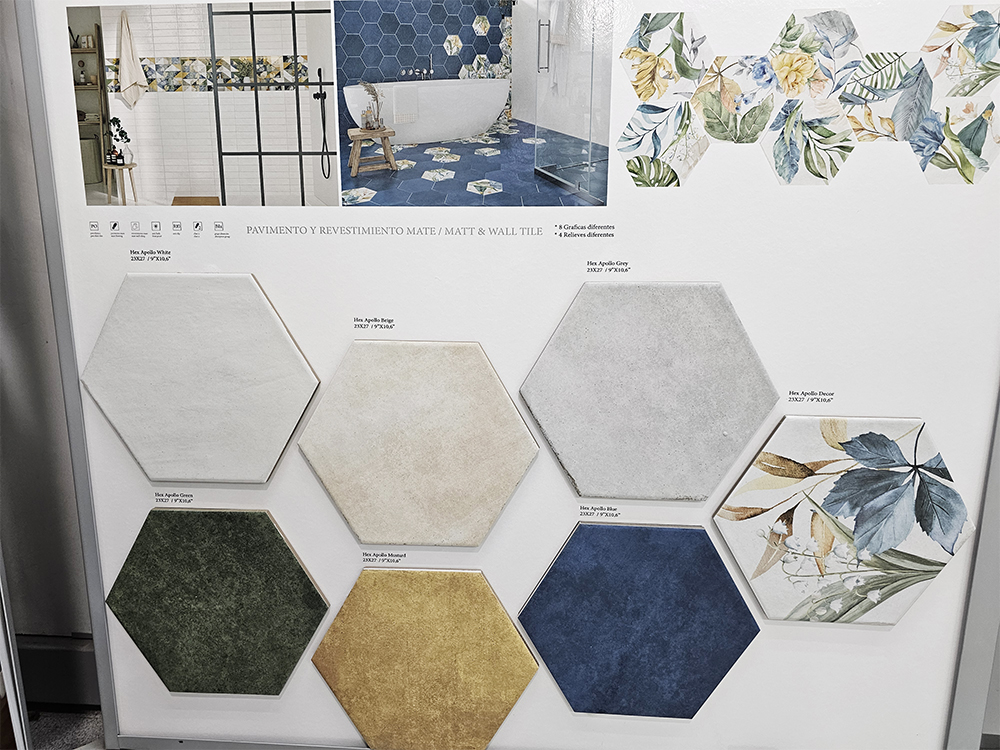 Cerámicas Cuellar Muestra de Azulejos de Baño Mate